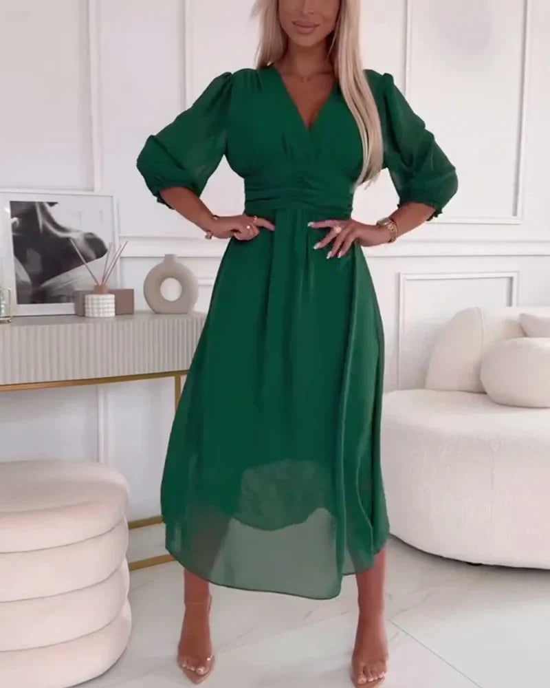 Niobe - Edles Damenkleid mit Mittellangen Ärmeln
